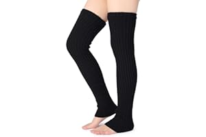 Eleray Women's Winter Over Knee High Footless Socks Knit Warm Long Leg Warmers
