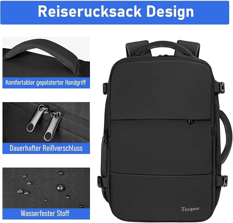 Handgepäck Rucksack 24L, Ryanair Handgepäck 40x30x20 Rucksack Damen