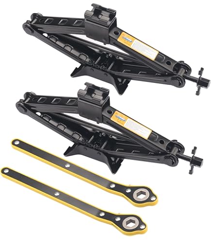 Heavy Duty 3 Pack Buy ALI2 Steel Scissor Lift Jack Car Kit - Ax 2 Ton (4409 Lbs) Capacity S With Hand Car Jack - View #8