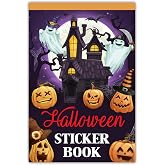 54 Sheet 524Pcs Halloween Stickers Book for Crafts Scrapbook Party Decor | pumpkin ghost bat skull patterns, perfect for scrapbooking, journaling, Halloween party favors & DIY crafts