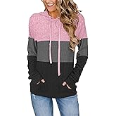 Bosmeer Hoodies for Women Casual Long Sleeve Drawstring Loose Fit Pullover Sweaters Tops for Women Trendy 2025 Fall Fashion