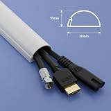 D-Line Mini Trunking 30mm x 15mm White 1m Self-Adhesive Cable Cover view 4