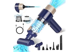 Sweetone Car Vacuum Portable Cordless, 15000 Pa Vacuum Cleaner and Air Duster, Handheld Car Vacuum Cleaner with Led Light and Multi-Nozzles Mini Car Vacuum Cleaner for Car Pet Home Office