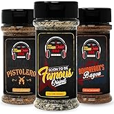 Manchild BBQ Rub Spices and Seasonings Gift Set | All Natural Texas Spice Dry Rubs for Cooking & Smoking Meat | Pork, Beef, Chicken, Ribs, Fajitas, Cajun, Steak & Seafood | Grilling Gifts for Men