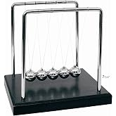 PowerTRC Newtons Cradle Balance Balls 7 1/4" | Science Physics Gadget | Desk Toys &amp; Accessories