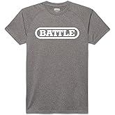 Battle Sports Performance T-Shirt, Short Sleeve, Big Logo, Athletic Fit