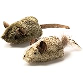 OurPet's Play-N-Squeak Twice the Mice Cat Toy, 2 Pack, with Catnip Inside | Interactive catnip infused pair with electronic effects that spark natural hunting instincts and playful chasing at home