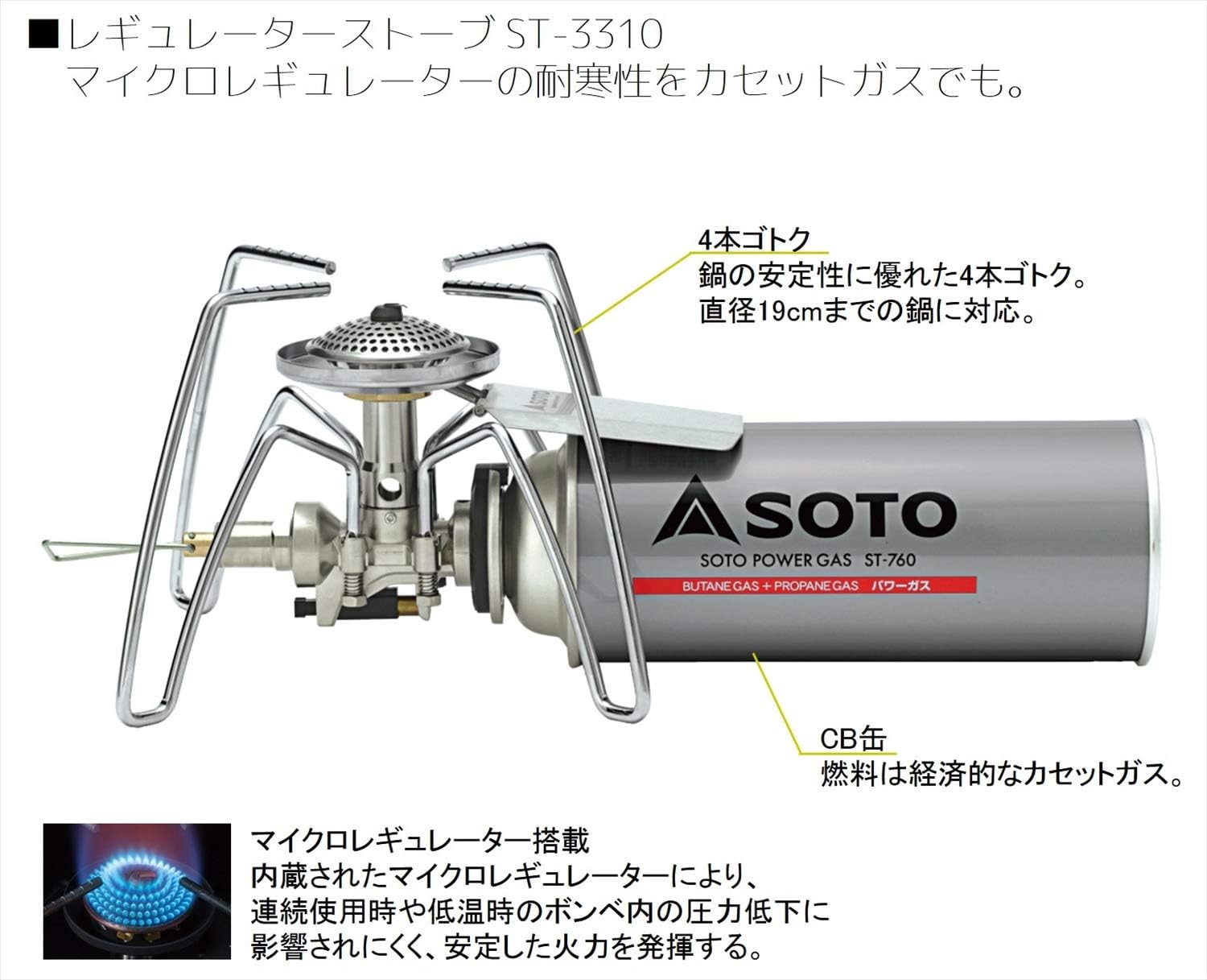 Amazon ソト Soto レギュレーターストーブ ガスボンベ1本 アシストセット フィールドホッパー ステッカー Yamazenオリジナルシングルストーブスタンド メスティン付き スタートセット St 630 St 310 St 3104cs Sbs 16 St 700 Mess 1 シルバー 幅16 6 奥行14 2 高