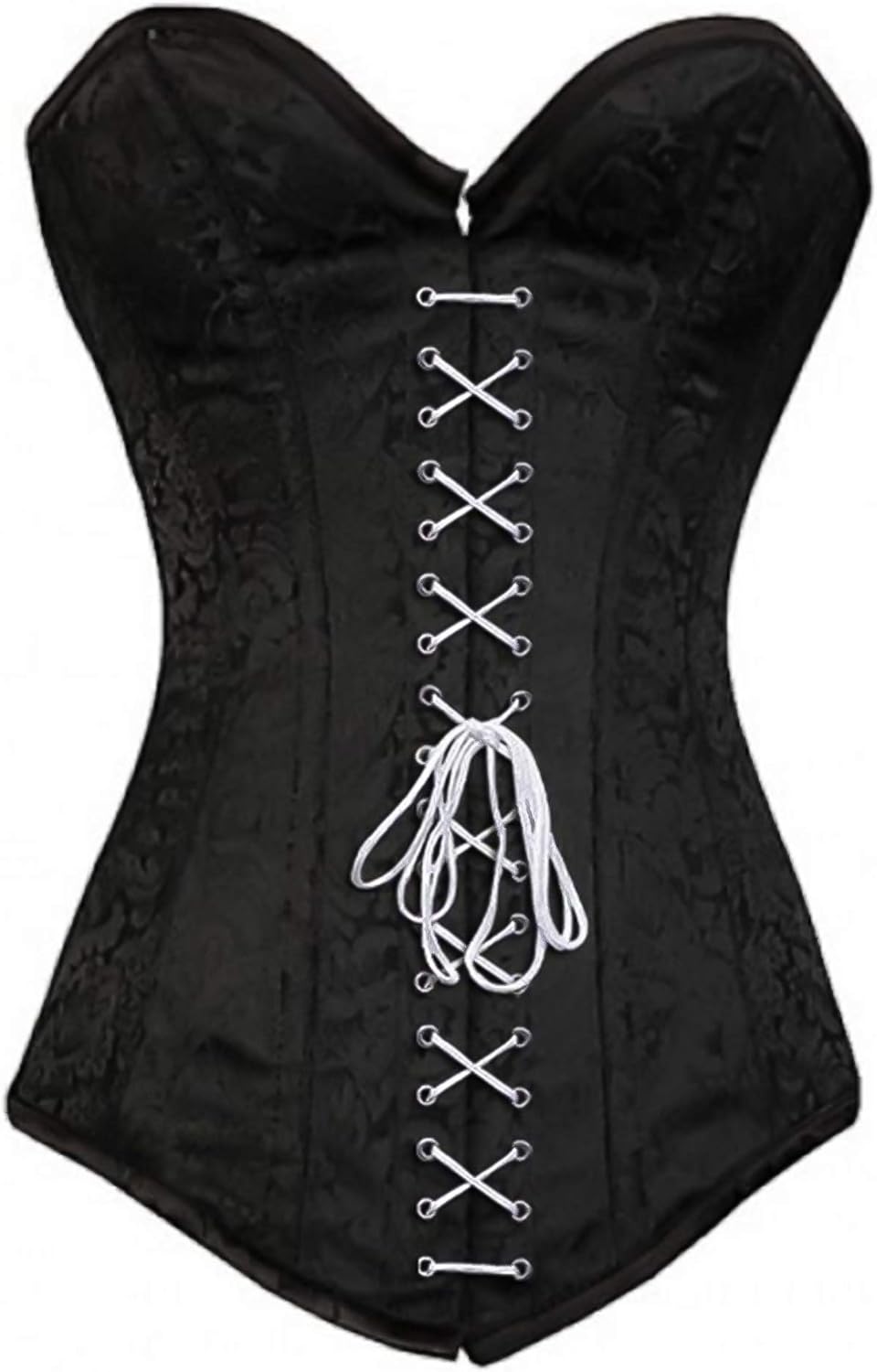 black and white bustier