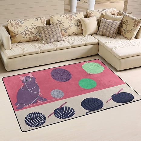 Amazon Com Cat Modern Area Rug Door Mat Floor Mat Carpet