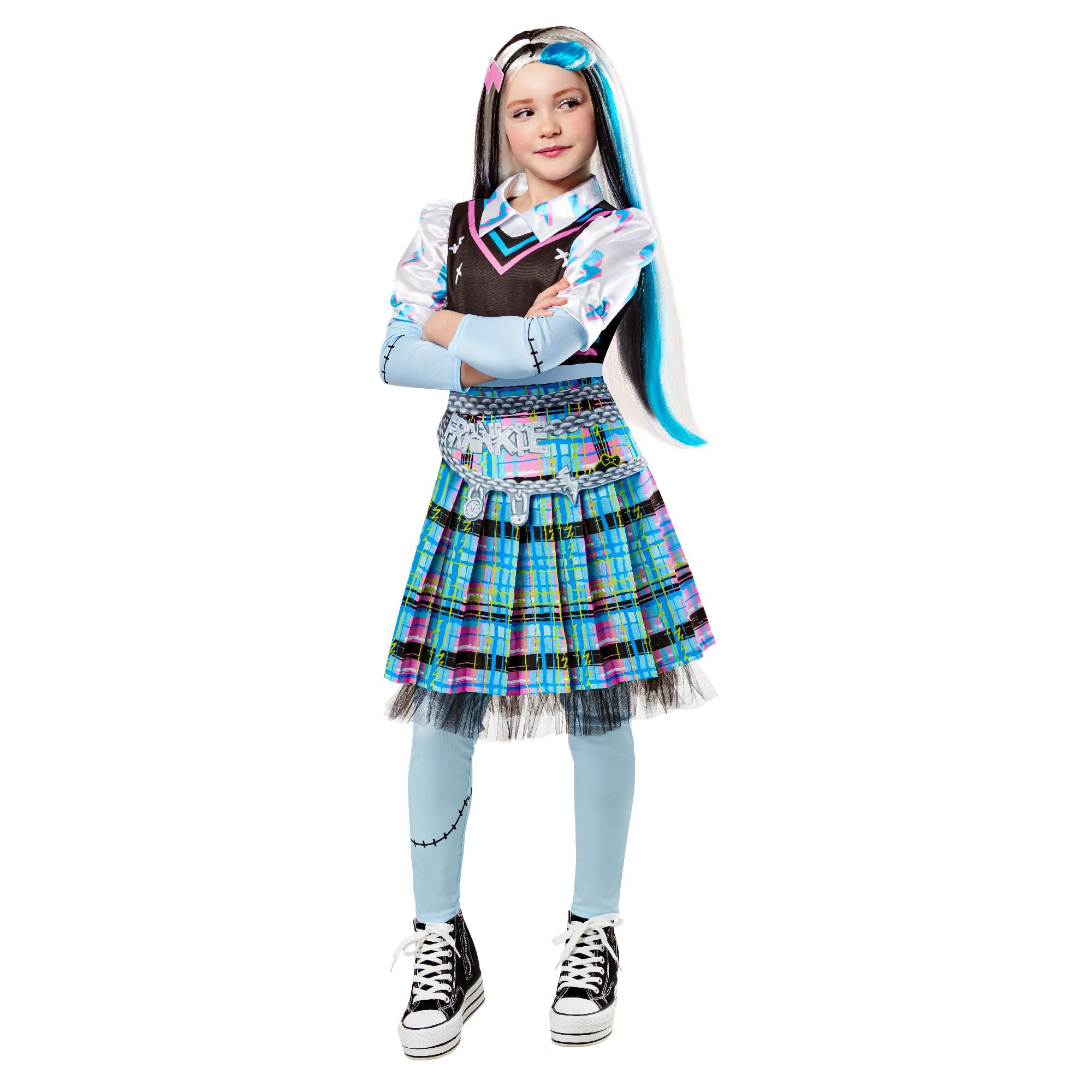 Rubies 1000682S000 Frankie Stein Deluxe Child Costume Monster High Kids Fancy Dress, Girls, Multicoloured, 7-8 Years Halloween