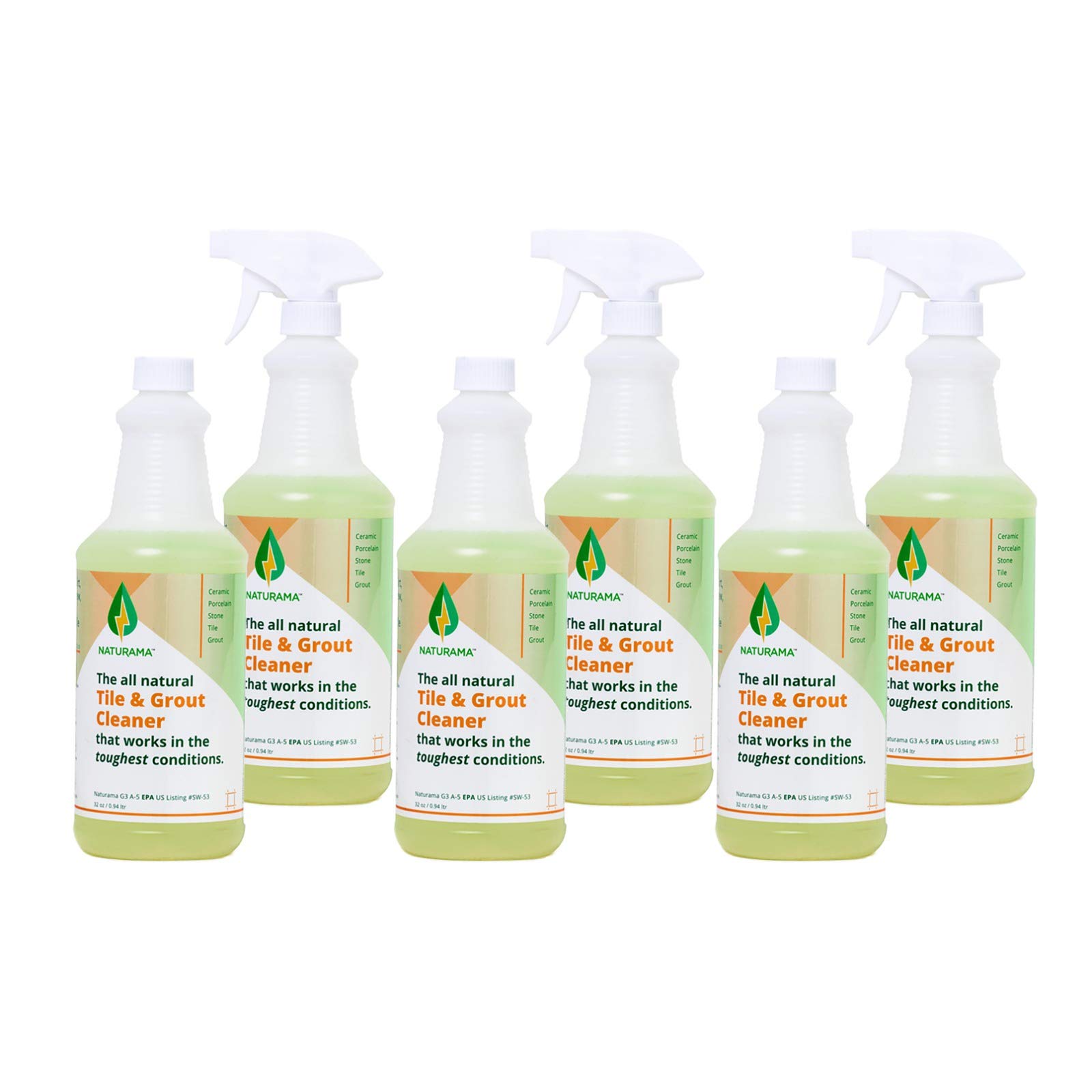 Tile Grout Cleaner - Rejuvenate Kitchen Floor, Bathroom Floors, Tiles - Heavy Duty Mold and Grime Remover (32 OUNCES, 6 PACK)