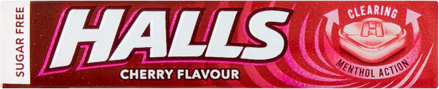 Halls Sugar Free Cherry Flavour with Clearing Menthol Action Sweets, 32g, Pink, 32 g (Pack of 1) - Image 3