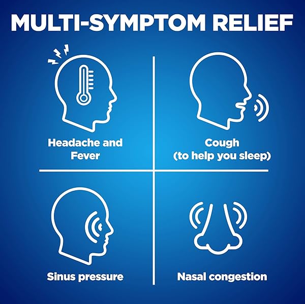 AMAZON BASIC CARE NIGHTTIME SEVERE COLD AND FLU RELIEF CAPLETS, VAPOR ICE, 24 COUNT
