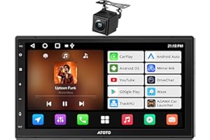 ATOTO A5L Android Double DIN Car Stereo Wireless CarPlay & Wireless Android Auto Screen, 7 Inch Car Radio Touchscreen with GPS, Wi-Fi/BT/USB Tethering, AI-Chat, 24EQ DSP, Max 4 * 45 AMP, A5LG2B7T-S01