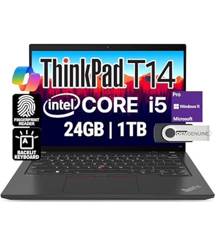 Amazon.com: Lenovo ThinkPad T14 Gen 5 Business Laptop 14