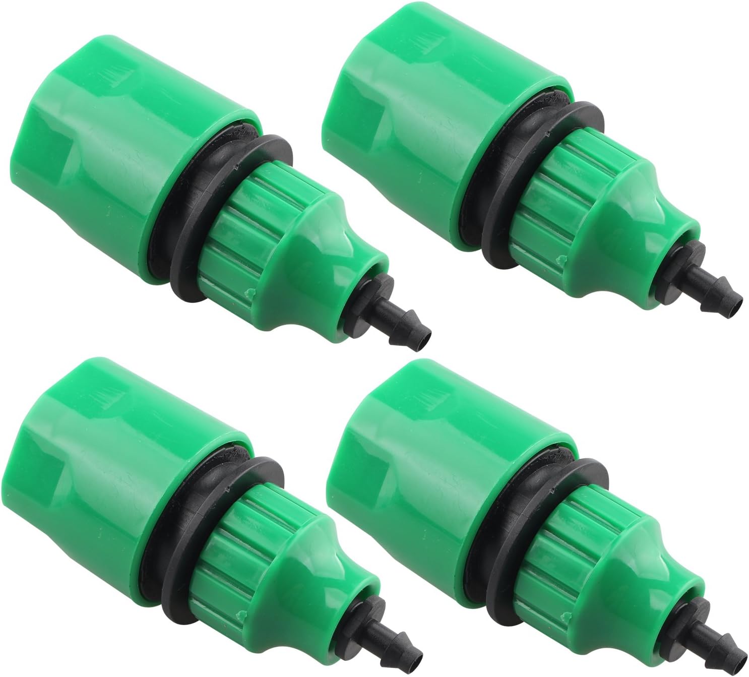 Futheda 4pcs Micro Irrigation Adapter Connectors Garden Water Hose Quick Connector Coupling Pipe Fitting for 4/7mm and 8/11mm Micro Hose Patio Lawn Irrigation Accessories