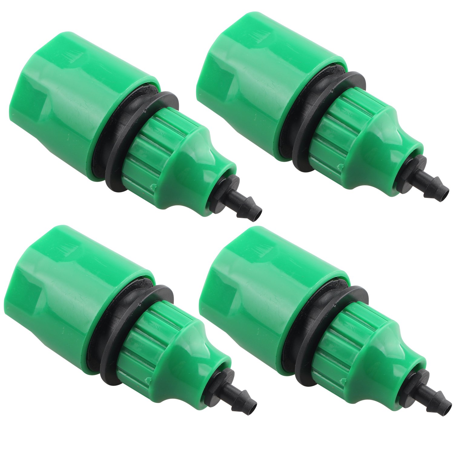 Futheda 4pcs Micro Irrigation Adapter Connectors Garden Water Hose Quick Connector Coupling Pipe Fitting for 4/7mm and 8/11mm Micro Hose Patio Lawn Irrigation Accessories