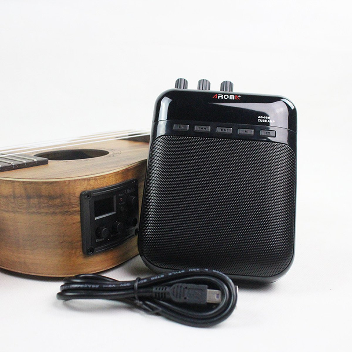 LC Prime Aroma Guitar Amp Mini Portable Clip Amplifier Speaker Recorder