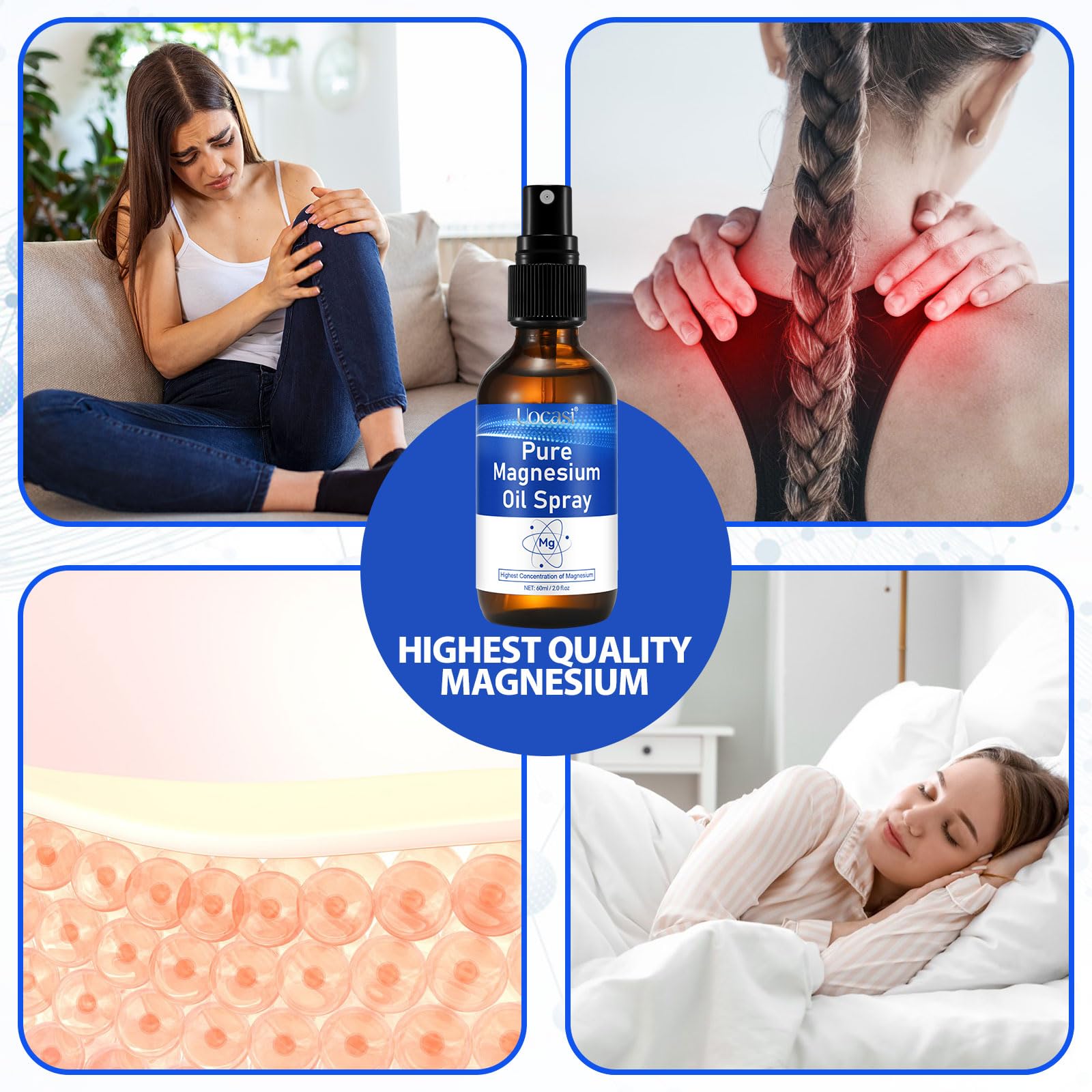 Xaarty Magnesium Oil for Feet, Pure Magnesium Oil Spray, Nourish The Skin, Unclog Pores, Alleviate Hair Loss, 2 Oz