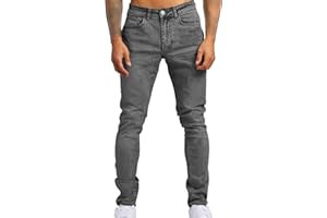 SWJGLITTR Men's High Waisted Skinny Jeans Ripped Tapered Leg Denim Pants Stretch Slim Fit Men Jean Trousers