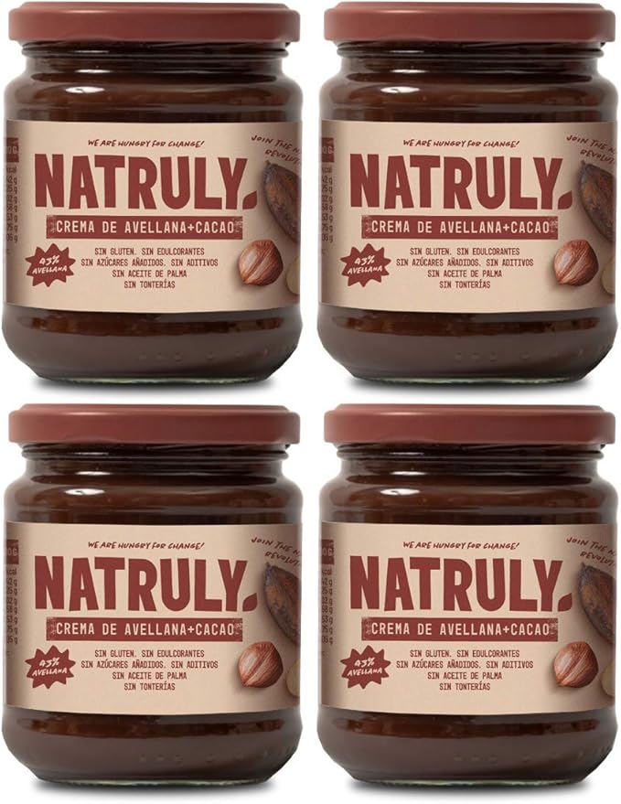 Natruly Crema Di Nocciole Senza Zucchero Con Cacao E Dolcificanti Addolcita Con Fibra Di Cicoria Gusto Cioccolato Al Latte Pack 4x300g Amazon It Alimentari E Cura Della Casa