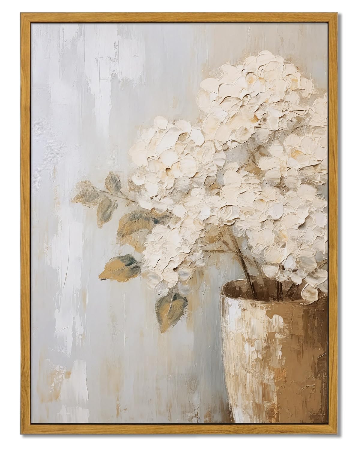 Photo 1 of MTFBWY 8 x10 Inch Framed Floral Vintage Wall Art Hydrangea Wall Decor Flower Pictures Painting Canvas Prints Cottagecore Shelf Decor Artwork for Walls Bathroom Bedroom Living Room