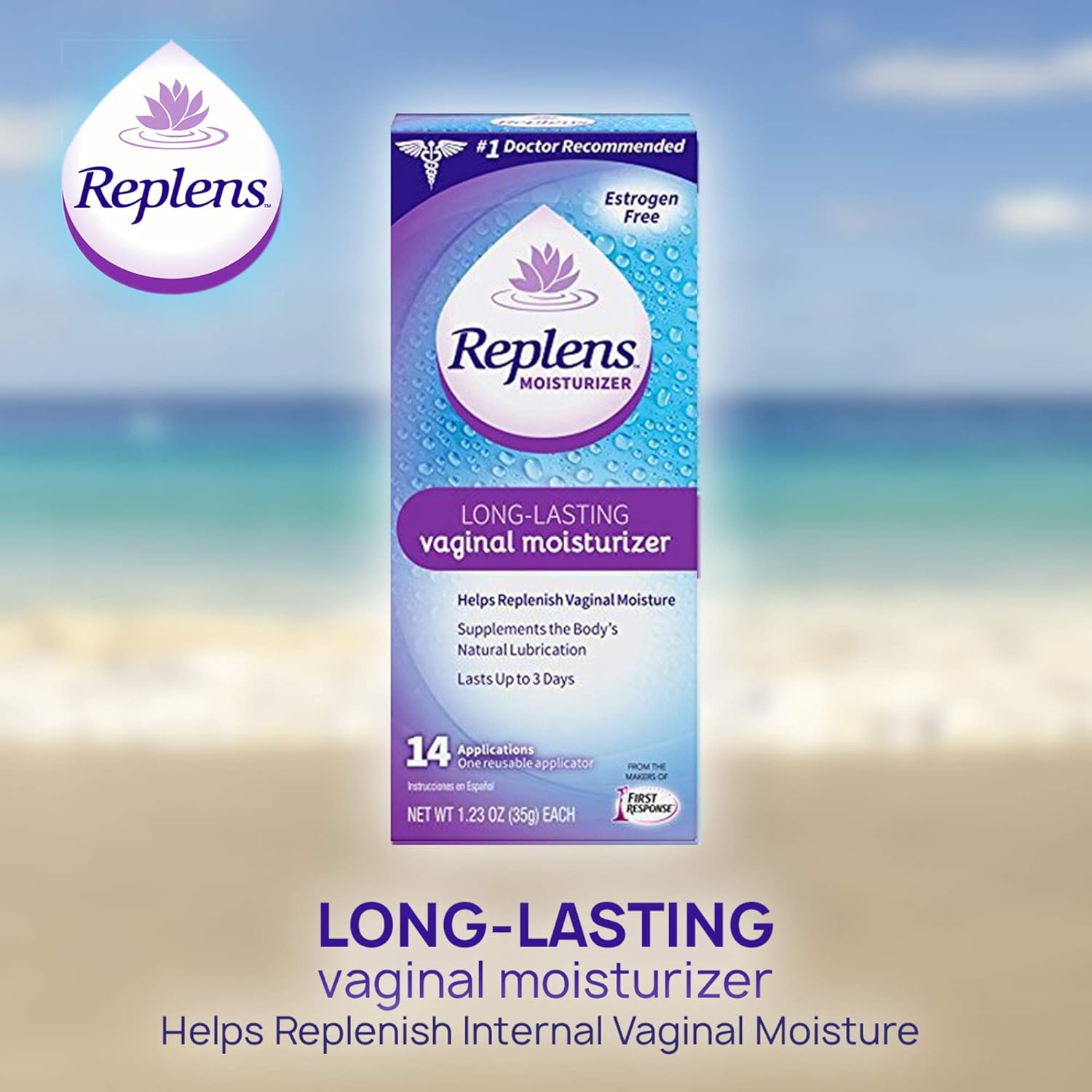 Replens Long-Lasting Vaginal Moisturizer, 14ct with reusable applicator: Health & Personal Care