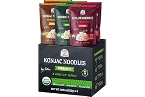 52USA Organic Konjac Shirataki Noodle, Low Carb Pasta 52.8 Oz (1500g), Angel Hair, Fettuccine, USDA Organic Healthy Spaghetti
