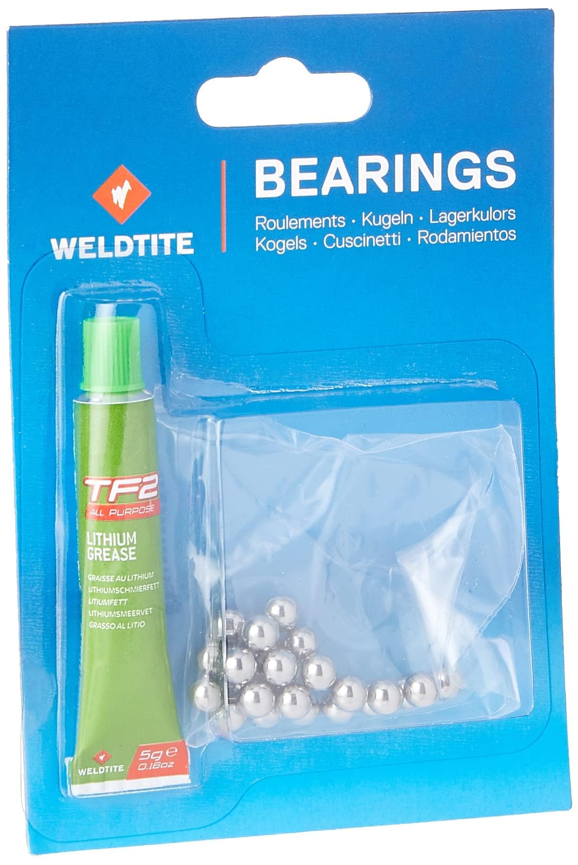 Weldtite 1/4 Inch Ball Bearings and Grease (24 Balls),Green