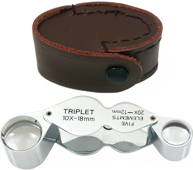 Premium Quality Jeweler's 2in1 Eye Loupe 10X 20X Triplet & Five Elements
