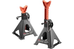 VEVOR Jack Stands, 3 Ton (6,600 lbs) Capacity, 10.8-16.3 in Adjustable Height, Heavy Duty Steel Jack Auto Stands with Double 
