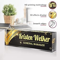 Custom Office Name Plate for Desk - Desk Name Plate