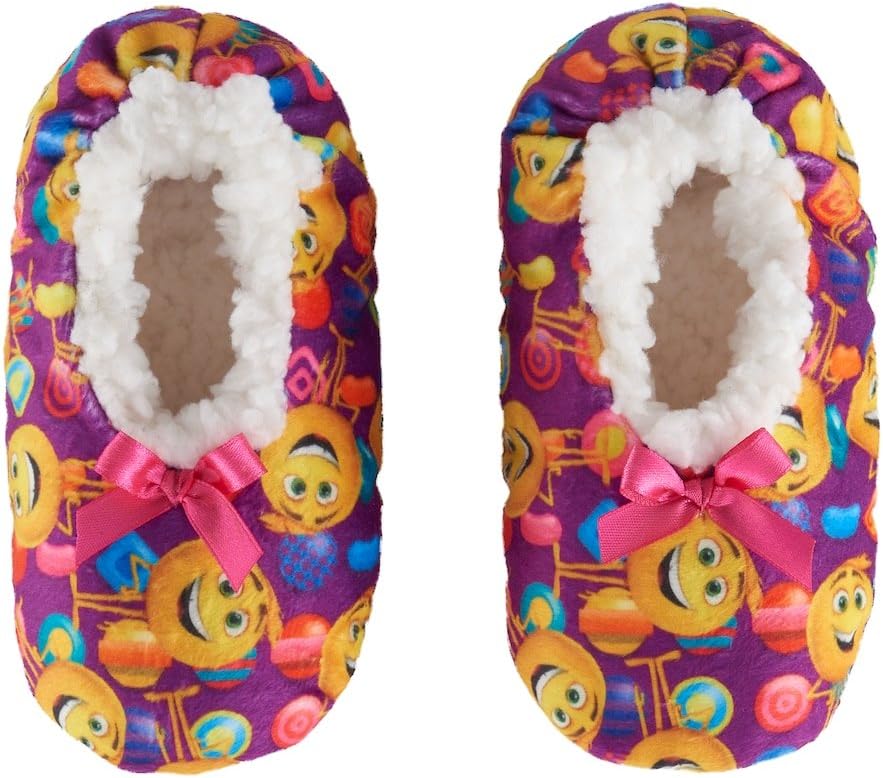 The Emoji Movie Emoji Toddler Girls Slipper Socks, Size 3T-4T