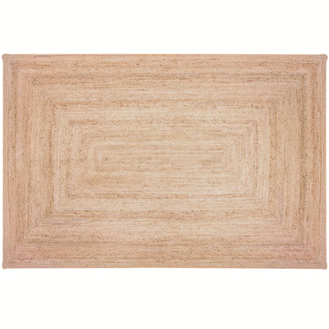 RAJRANG BRINGING RAJASTHAN TO YOU Jute Rug Rectangular – 153 x 92 cm Organic Friendly Natural Fibres Braided Reversible Area Jute Rug for Decoretive Home