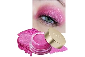 Oulac Hot Pink Cream Eyeshadow also for Highlighter Highly Pigmented Eye Shadow Waterproof&Long Lasting with Moisturizing Formula Blendable Shimmer Eye Make-up,Vegan & Cruelty-Free, 6g, 09
