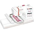 POOLIN EOC05 Embroidery Machine 4 x 9.25 Inch Large Embroidery Area, Computerized 7 Inch Large LCD Touchscreen, Includes Thre