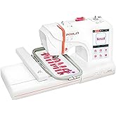 Poolin EOC05 Embroidery Machine for Beginners, 4" x 9.25" Embroidery Area | 7" Touchscreen, WiFi and USB Design Transfer, 2 Embroidery Hoops and Starter Kit Included
