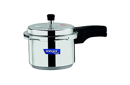 Surya Accent Outer-Lid Aluminium Pressure Cooker-3LTRS
