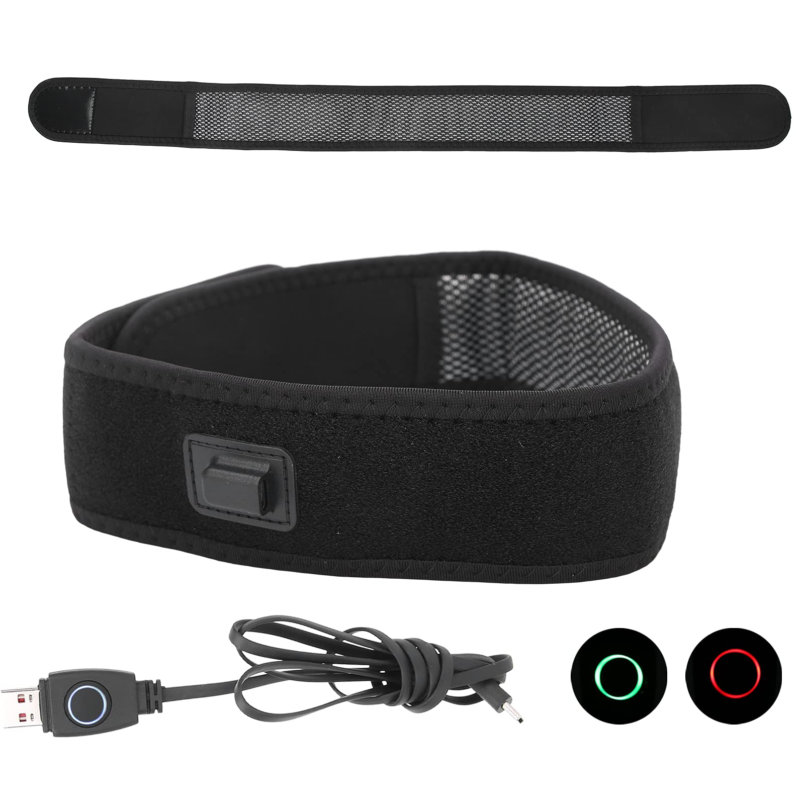 Heating Head Wrap, Headache Relief Headband, Electric Heated Head Belt, Electric Head Scalp Heating Belt with 3 Temperature Levels, for Migraines, Neck, Arms, Legs Stress Relaxing