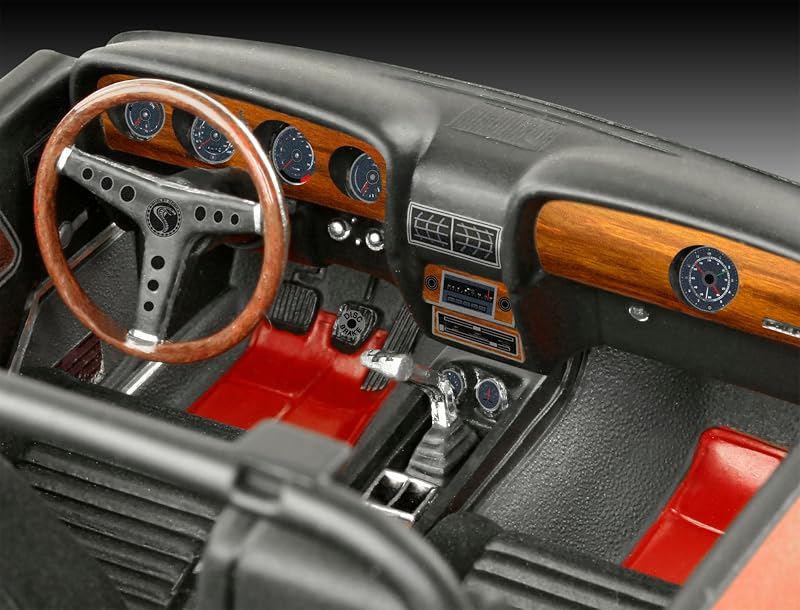 Modelismo I '70 Shelby Mustang GT500 I Kit de construcción I Escala 1:25 I 120 piezas I Juego de manualidades a partir de 12 años I Modelo detallado I Coche deportivo I Auténtica réplica