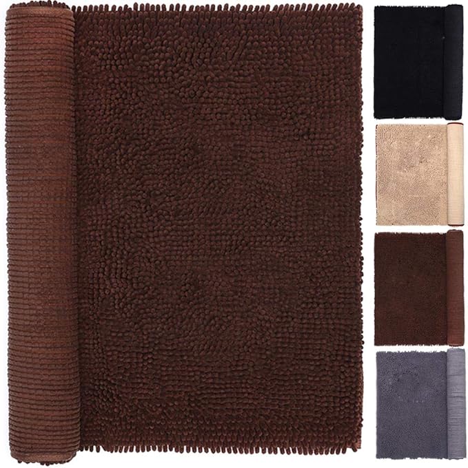 Dog Area Rug 3x5 Mat Bathrug Shaggy Brown 30 x 60 Inches
