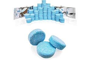 DOKIKO 100 Pcs Atuo Windshield Washer Tablets,Windshield Wiper Fluid,1 Pack Makes 105 Gallons,1 Piece Makes 1.05 Gallons(Winter: Use With De-icer or Methanol)