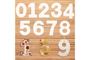 CIEMODA Large Number Stencils Set,Number Cake Stencil,Number0 1 2 3 4 6 7 8 Large Stencils for Painting Walls Floor,Cake Stencils & templates (14 Inch)