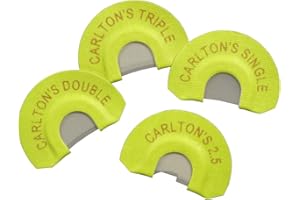 Hunters Specialties Carlton's Calls Premium Flex Elk Diaphragm Game Calls 4-Pack - Single, Double, Triple & 2.5 Diaphragm Calls Combo - Realistic Elk Calling Sounds