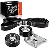 A-Premium Engine Serpentine Belt Drive Kit Compatible with Chevy, GMC, Cadillac & Hummer Vehicles - 2002-2008 - Silverado Exp