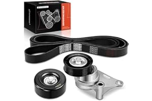 A-Premium Engine Serpentine Belt Drive Kit Compatible with Chevy, GMC, Cadillac & Hummer Vehicles - 2002-2008 - Silverado Exp