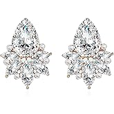 FENBORY Vintage Rhinestone Earrings Fancy Crystal Cluster Drop Earrings Art Deco Earrings for Women