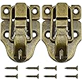 SDTC Tech 2-Pack Retro Bronze Style Toggle Latch - Antique Metal Duckbilled Hasp Catch With Padlock Hole for Jewelry Box, Cabinet, Small Wooden Case, Ordinary Crafts