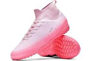 TOPSFEBA Soccer Cleats for Mens Womens Indoor Soccer Shoes Unisex Baseball Turf Shoes Youth Rugby Shoes Adult AG FG TF Football Boots Wide Training Sneaker